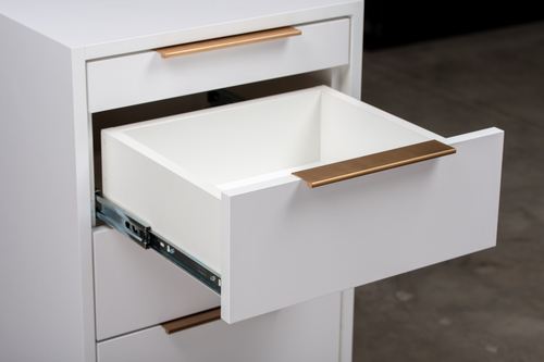 Kimpton Four Drawer Styling Station Pedestal - Image 4