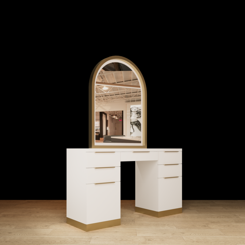 Capri Styling Station With LED Mirror