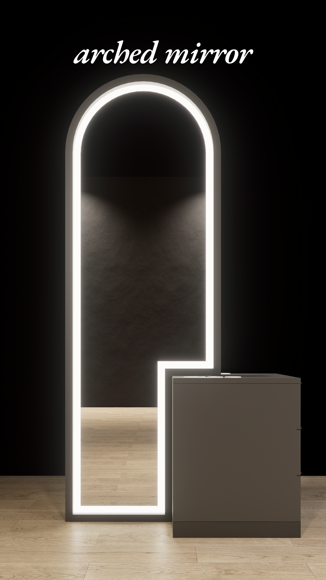 Hana double sided styling station with LED mirrors - Image 18