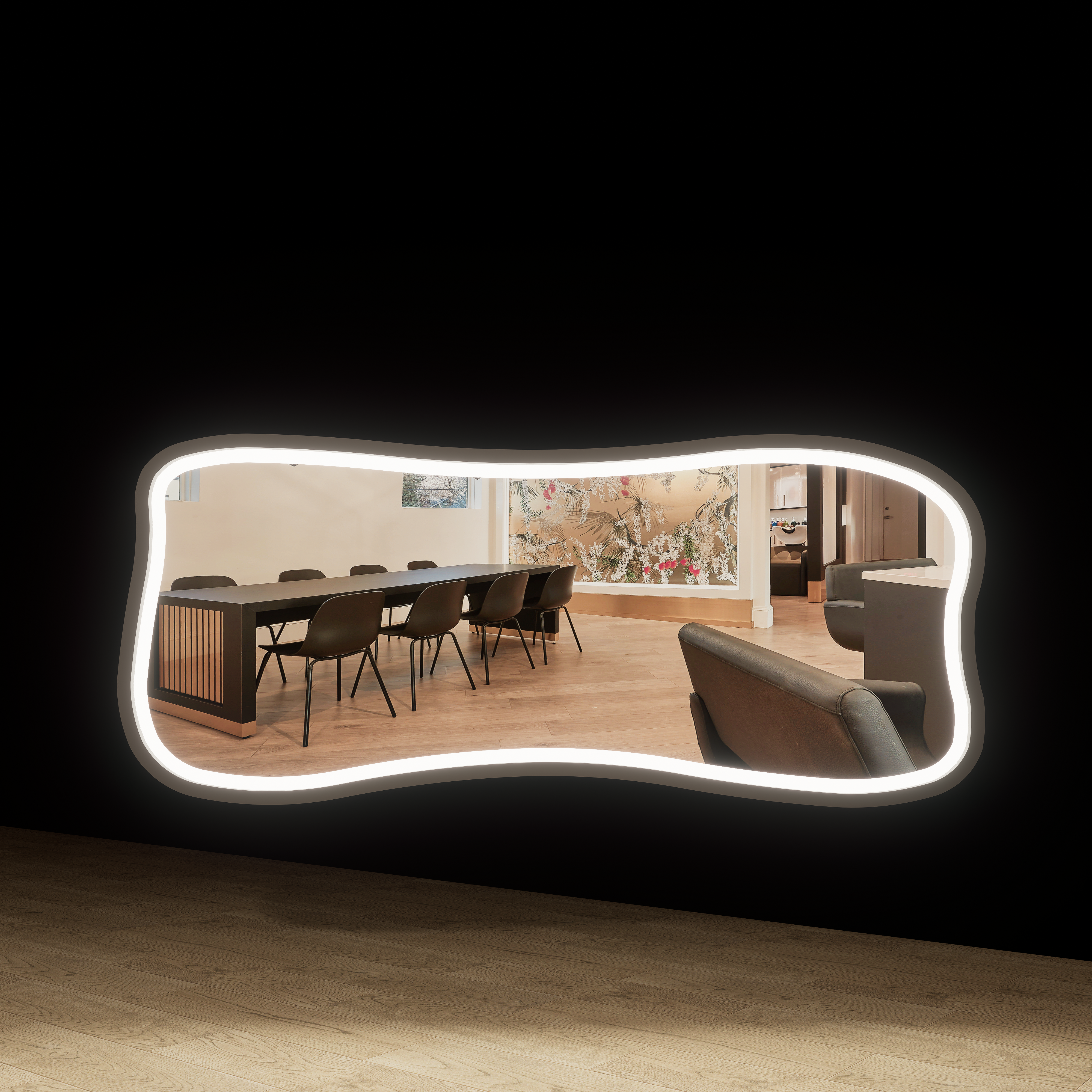 Horizontal Organic Mirror Single Sided