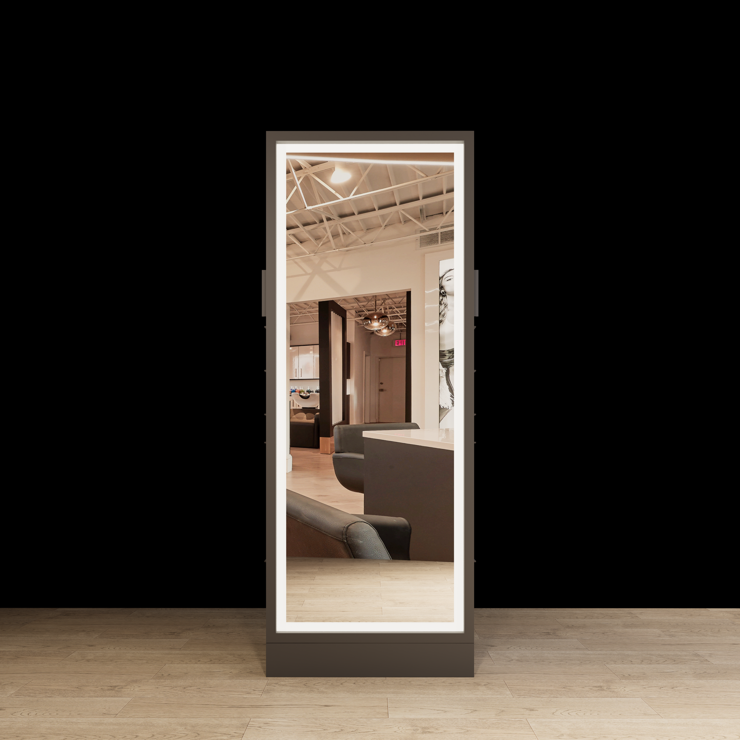 Hoxton Double Sided Styling Station - Closed Concept - with LED Mirrors - Image 27